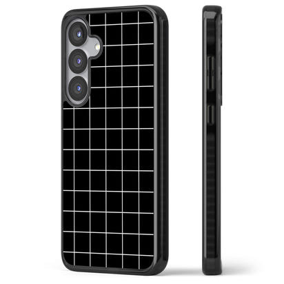 Minimalist Grid Pattern Black