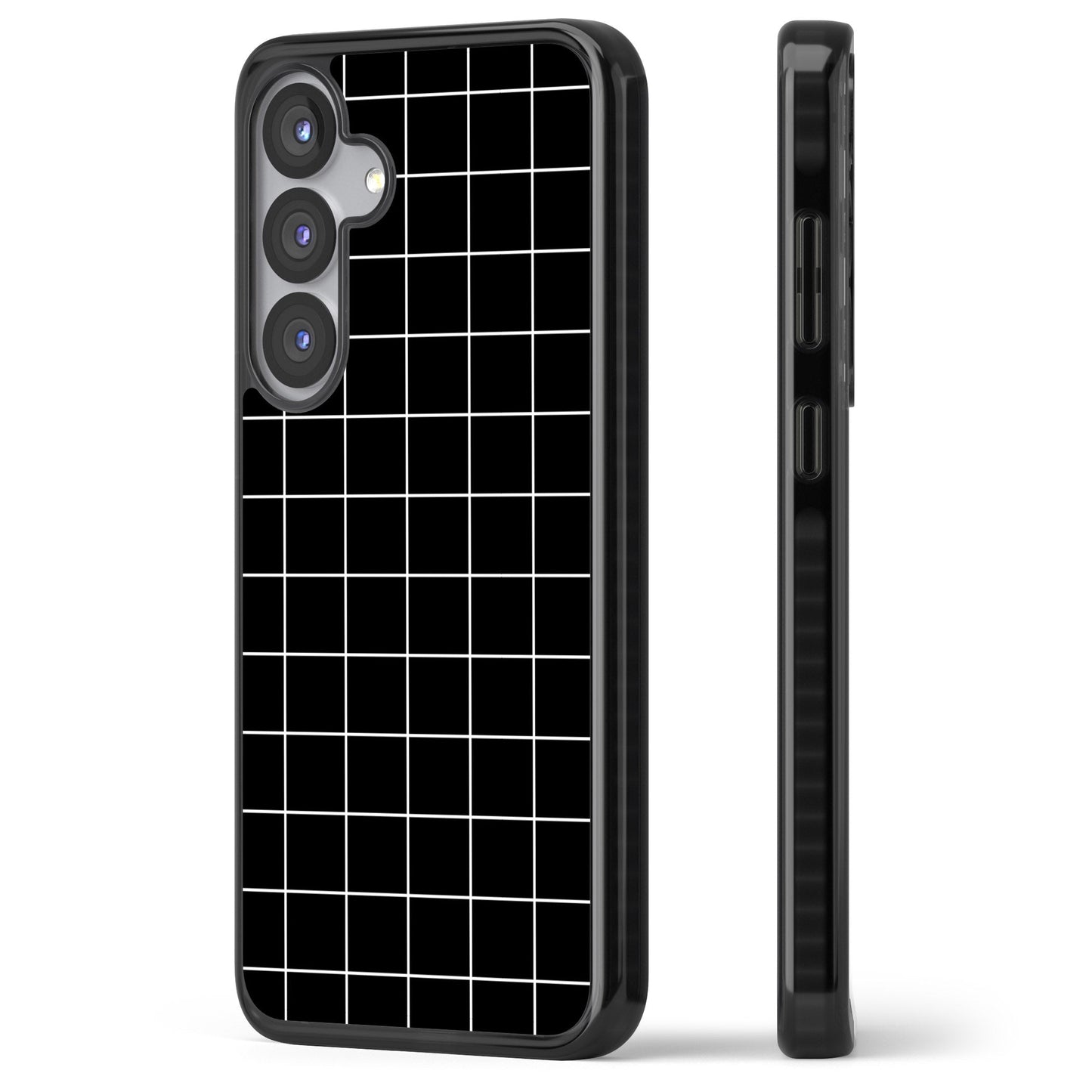 Minimalist Grid Pattern Black