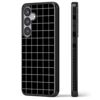 Minimalist Grid Pattern Black