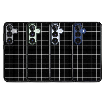Minimalist Grid Pattern Black