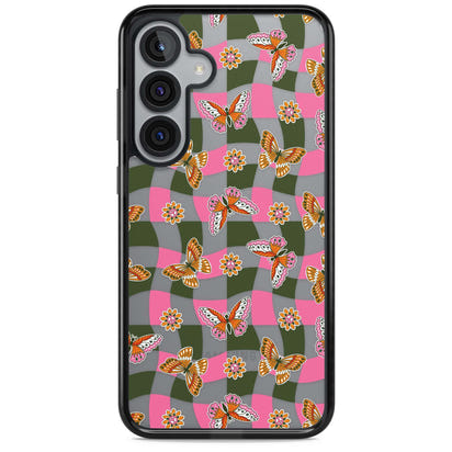 Wavy Butterfly Checked Pattern