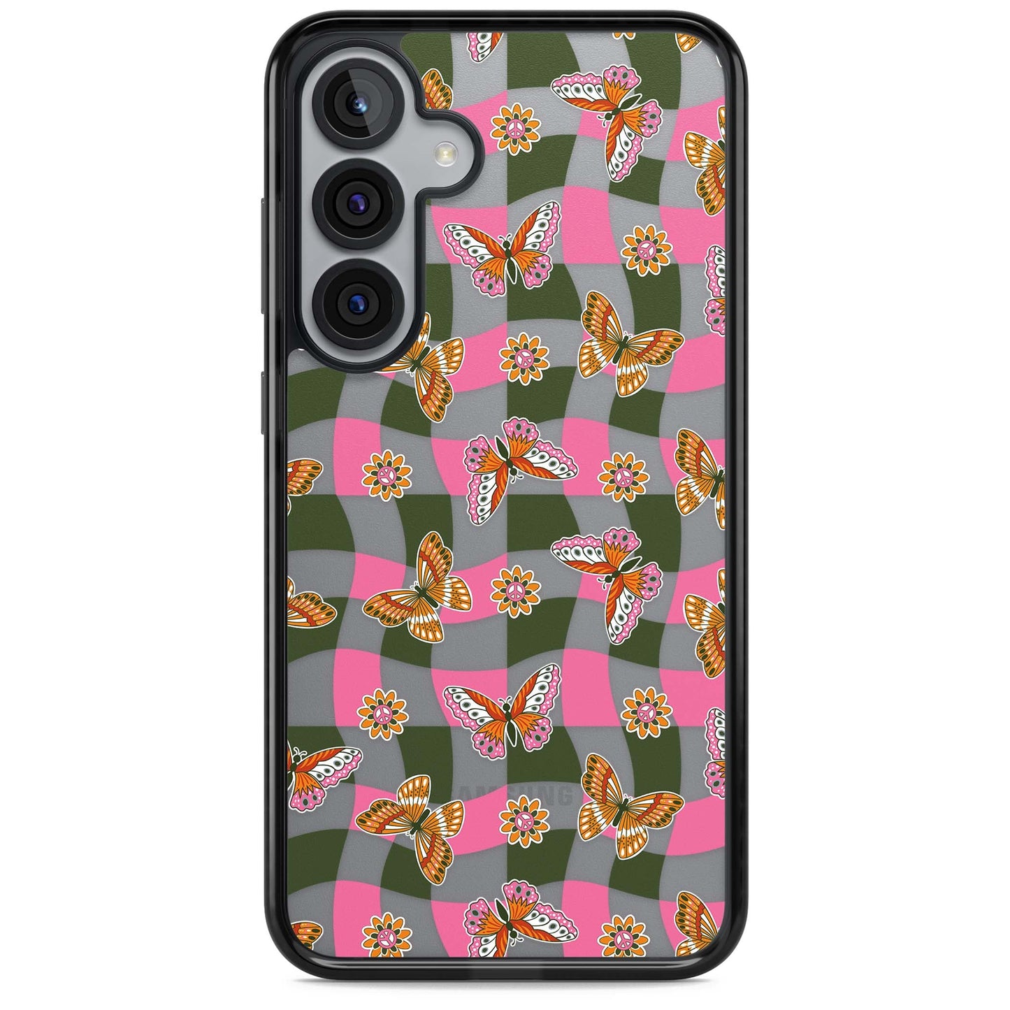 Wavy Butterfly Checked Pattern