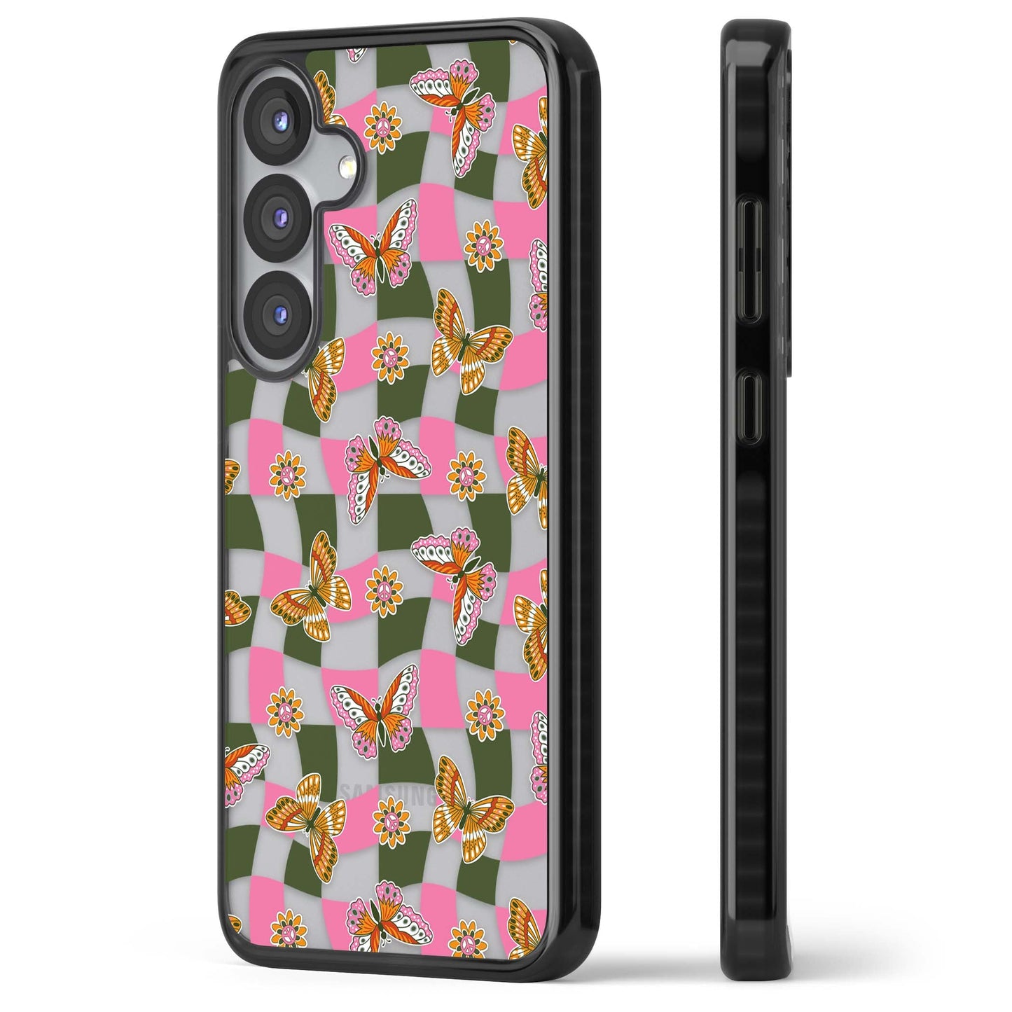 Wavy Butterfly Checked Pattern