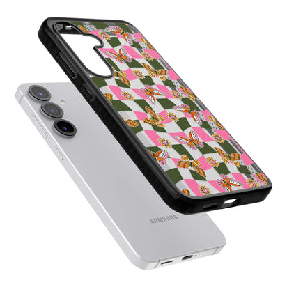 Wavy Butterfly Checked Pattern