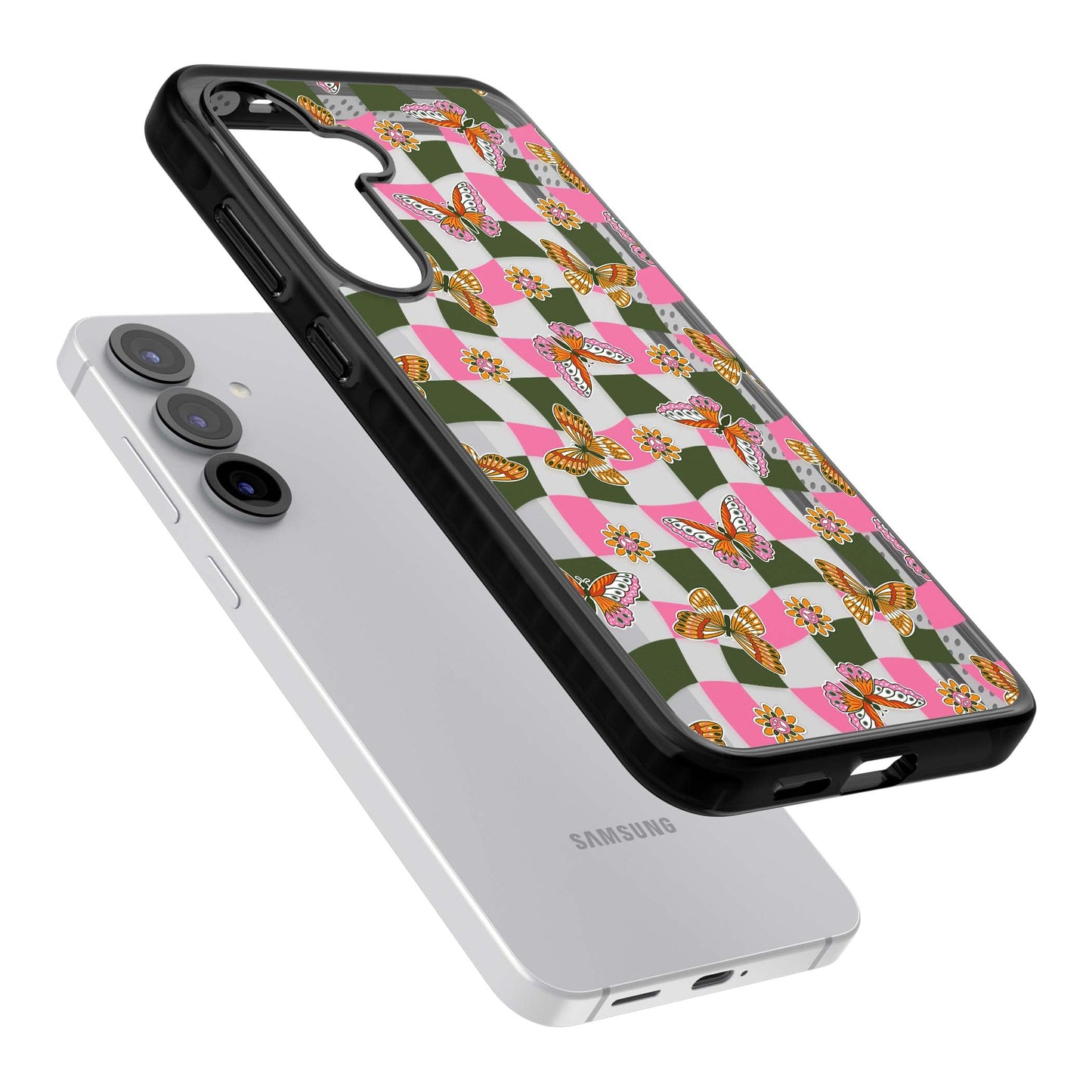 Wavy Butterfly Checked Pattern