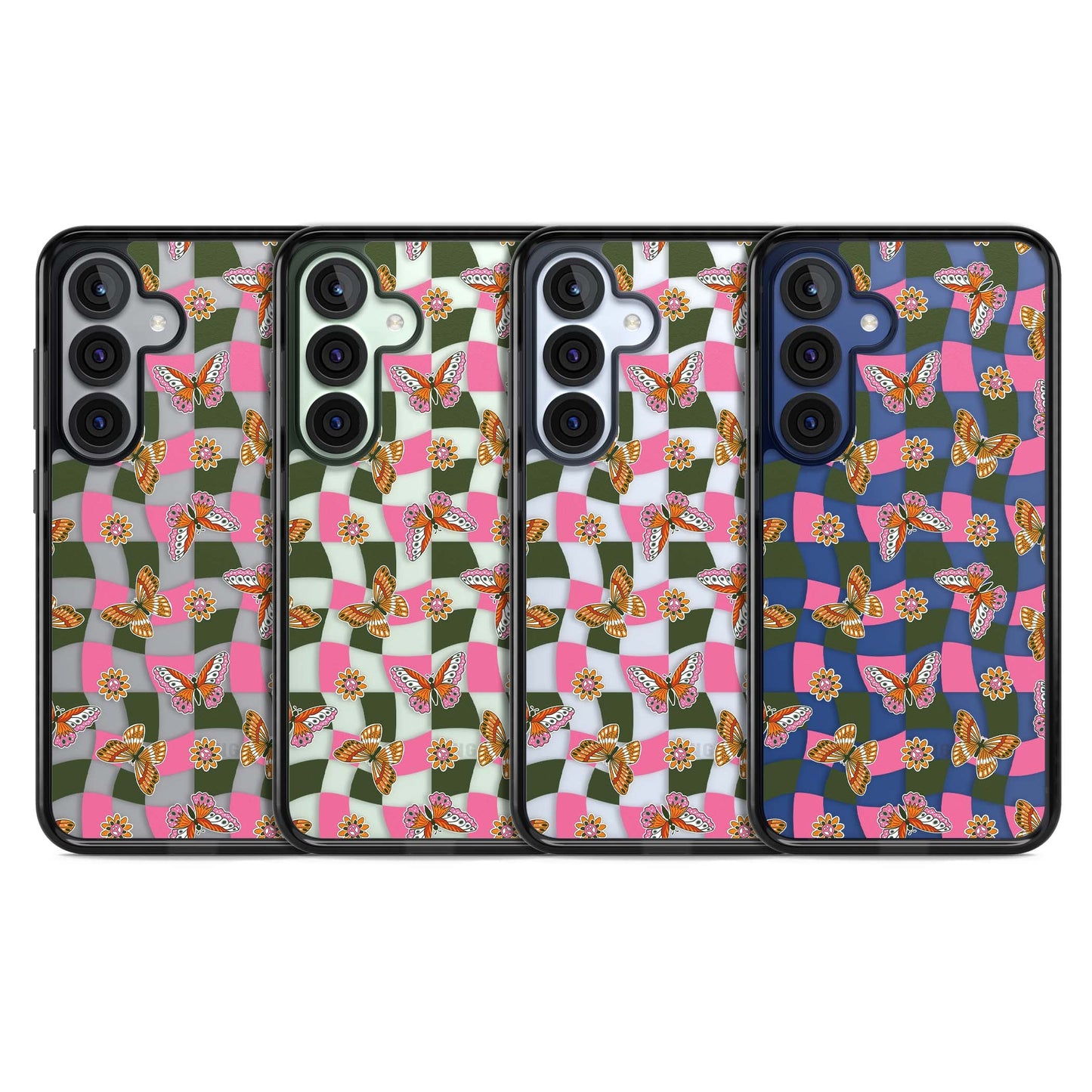 Wavy Butterfly Checked Pattern