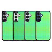 Neon Lime & Turquoise Houndstooth