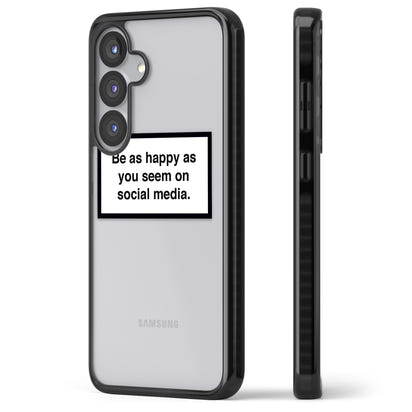 Heureux sur les réseaux sociaux