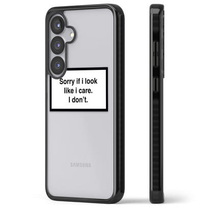 Excusez-moi si j'ai l'air de m'en soucier.