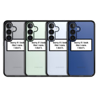 Excusez-moi si j'ai l'air de m'en soucier.