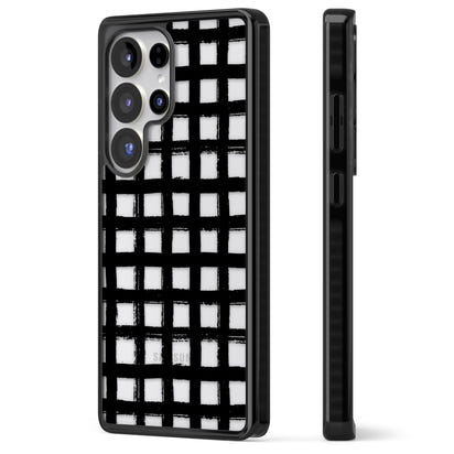 Messy Black Grid Clear