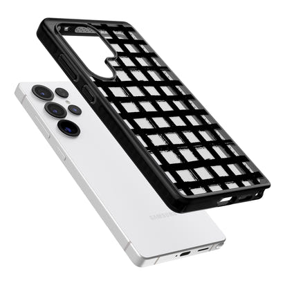 Messy Black Grid Clear