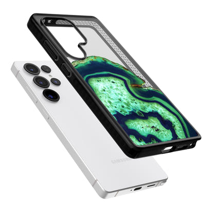 Tranche d'agate émeraude