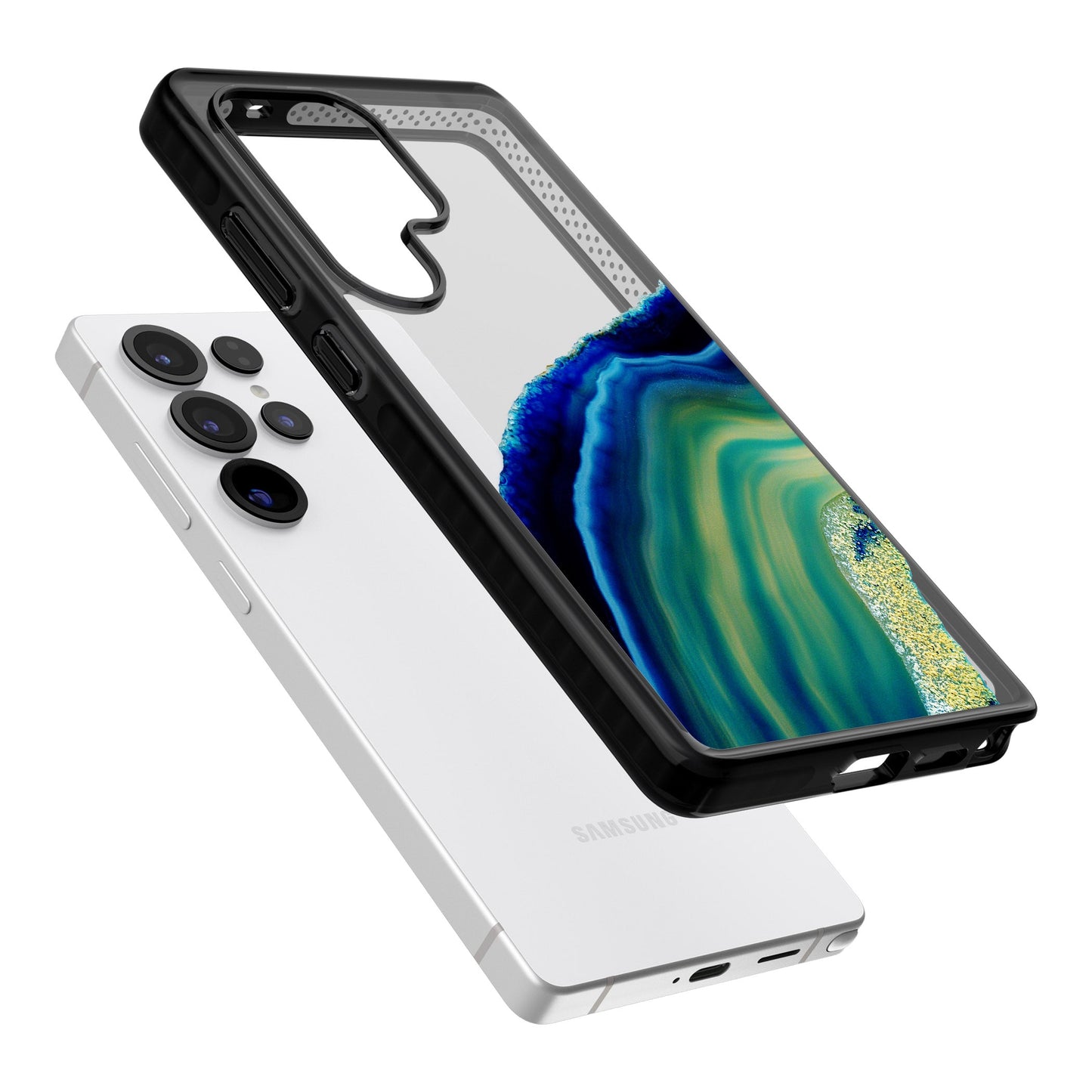 Grüne und blaue Smaragd-Geode