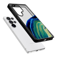 Grüne und blaue Smaragd-Geode