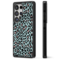 Leopardenmuster in Pastellblau und Rosa