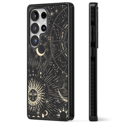 Soleil cosmique et symboles du zodiaque