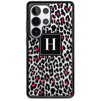 Personalised Clear Pink Leopard Monogram