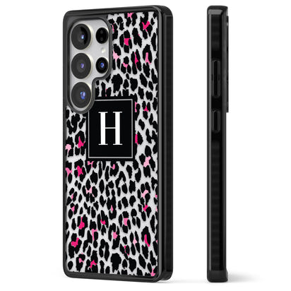 Personalised Clear Pink Leopard Monogram