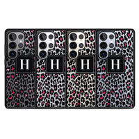 Personalised Clear Pink Leopard Monogram