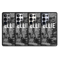 Personalisierte Vintage-Collage in Graustufen