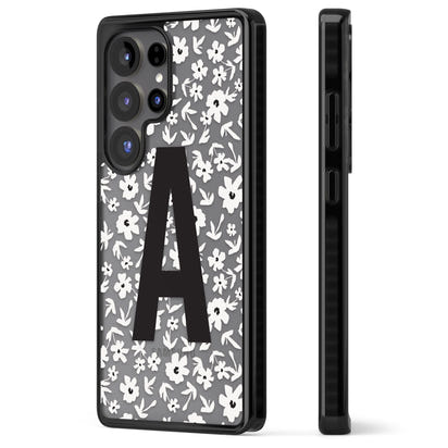 Initiale en gras personnalisée et florale