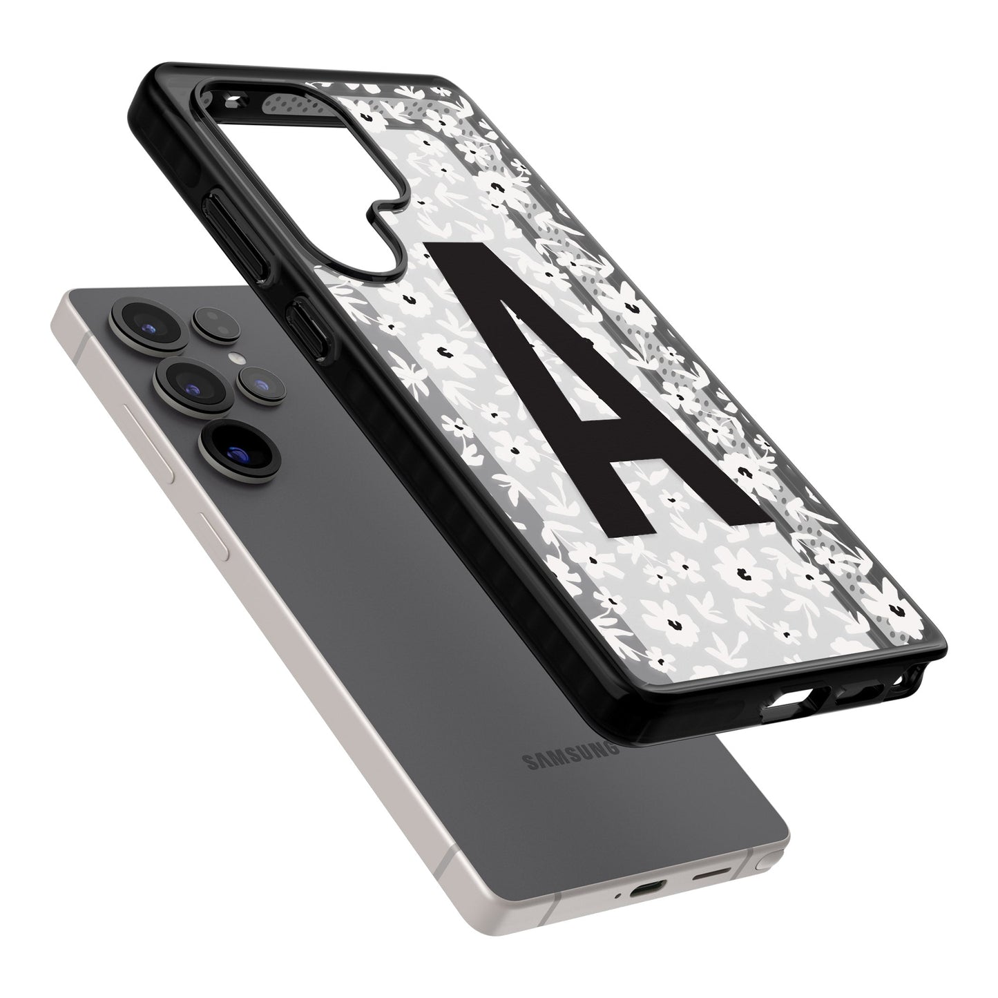 Initiale en gras personnalisée et florale