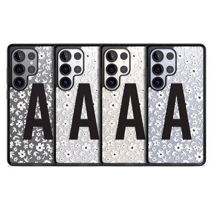 Initiale en gras personnalisée et florale