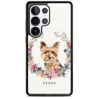 Personalised Yorkshire Terrier Floral Portrait