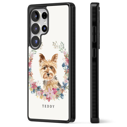 Personalised Yorkshire Terrier Floral Portrait