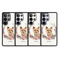 Personalised Yorkshire Terrier Floral Portrait