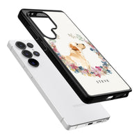 Personalised Yellow Labrador Floral Portrait