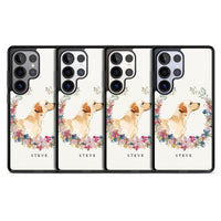 Personalised Yellow Labrador Floral Portrait