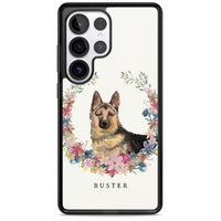 Personalised German Shepherd Floral Portrait