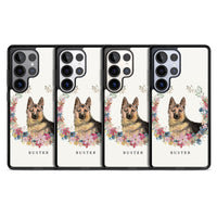 Personalised German Shepherd Floral Portrait