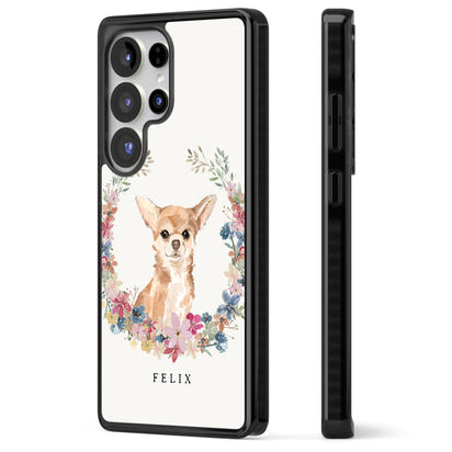 Personalised Chihuahua Floral Portrait