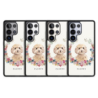 Personalised Champagne Cockapoo Floral Portrait