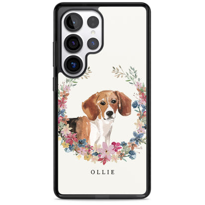 Personalised Beagle Floral Portrait