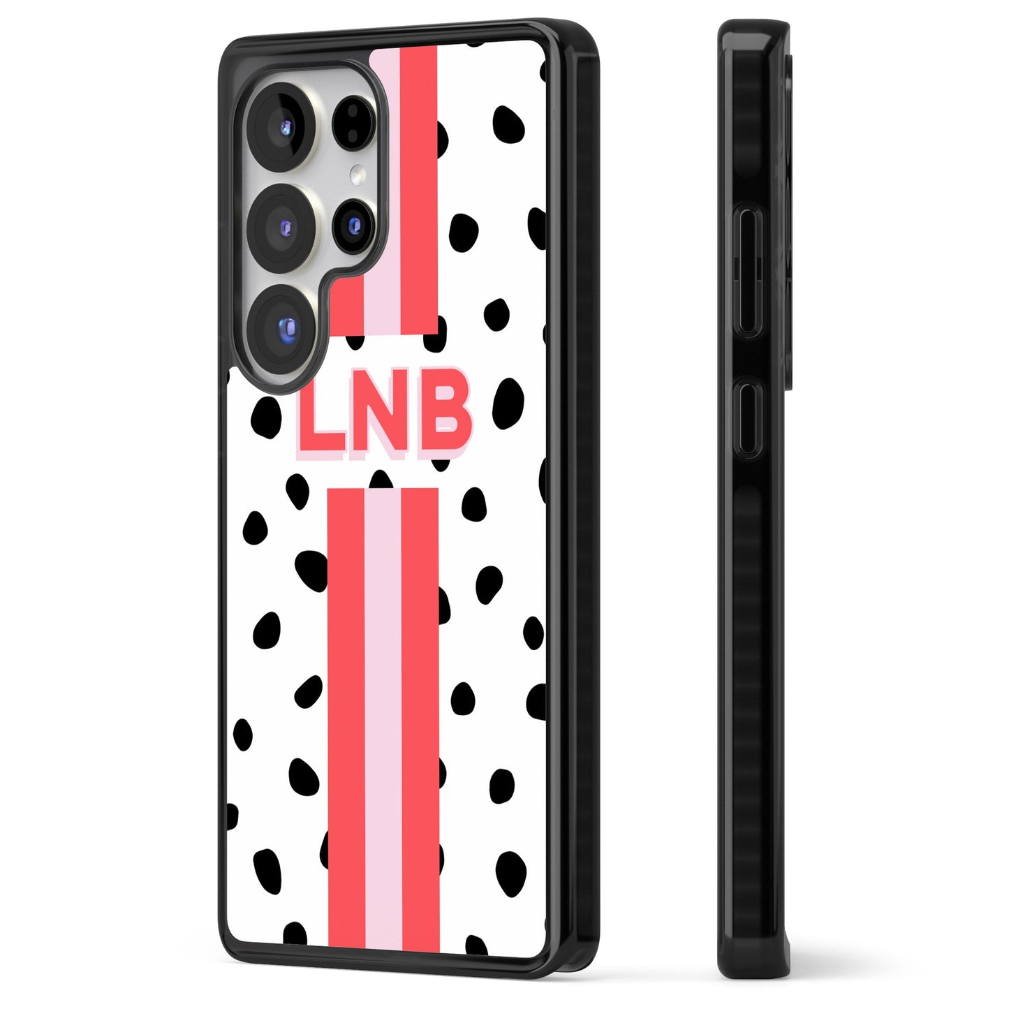 Personalised Polka & Pink Stripe