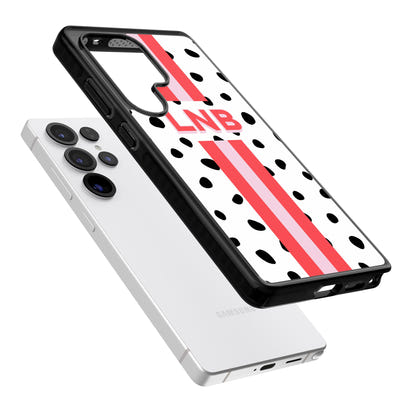 Personalised Polka & Pink Stripe