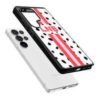 Personalised Polka & Pink Stripe