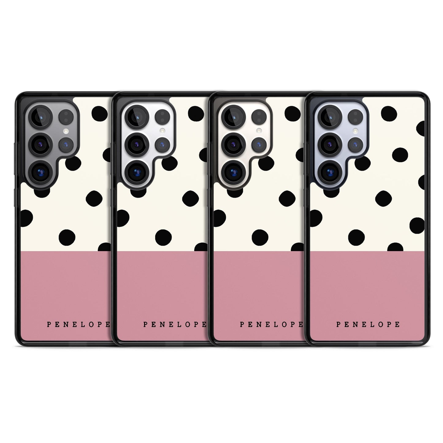 Personalised Pink Border Polka Dot