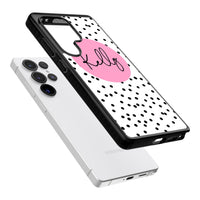 Personalised Pink Circle & Dots