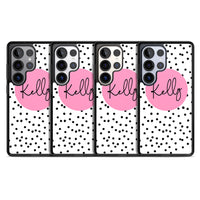 Personalised Pink Circle & Dots