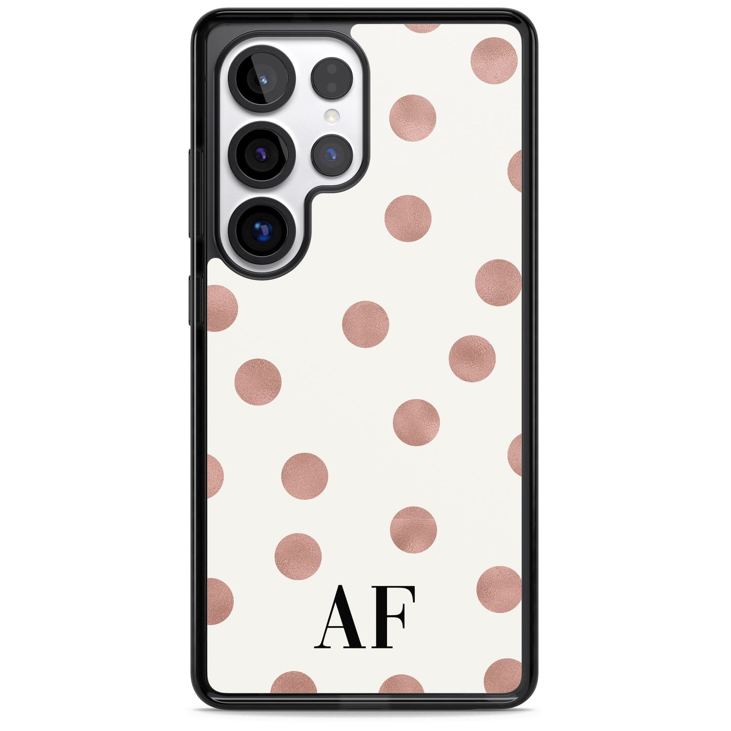 Points et initiales personnalisés en or rose