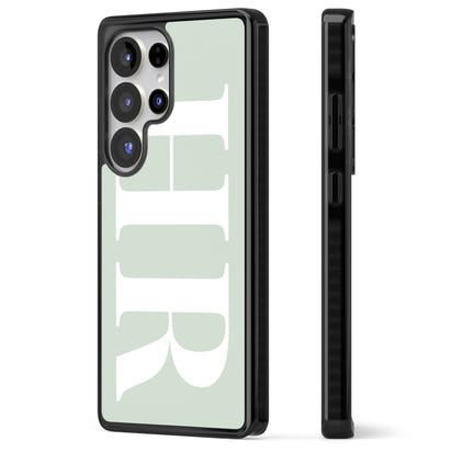 Lettres personnalisées blanches et vert d'eau