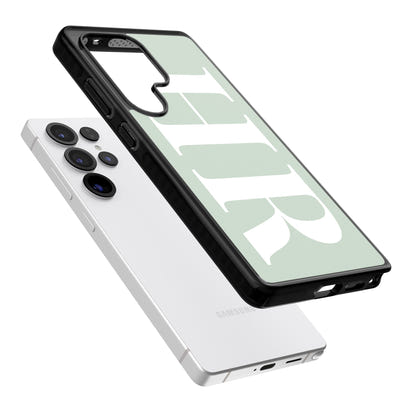 Lettres personnalisées blanches et vert d'eau