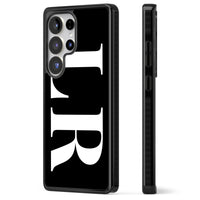 Lettres blanches et noires personnalisées