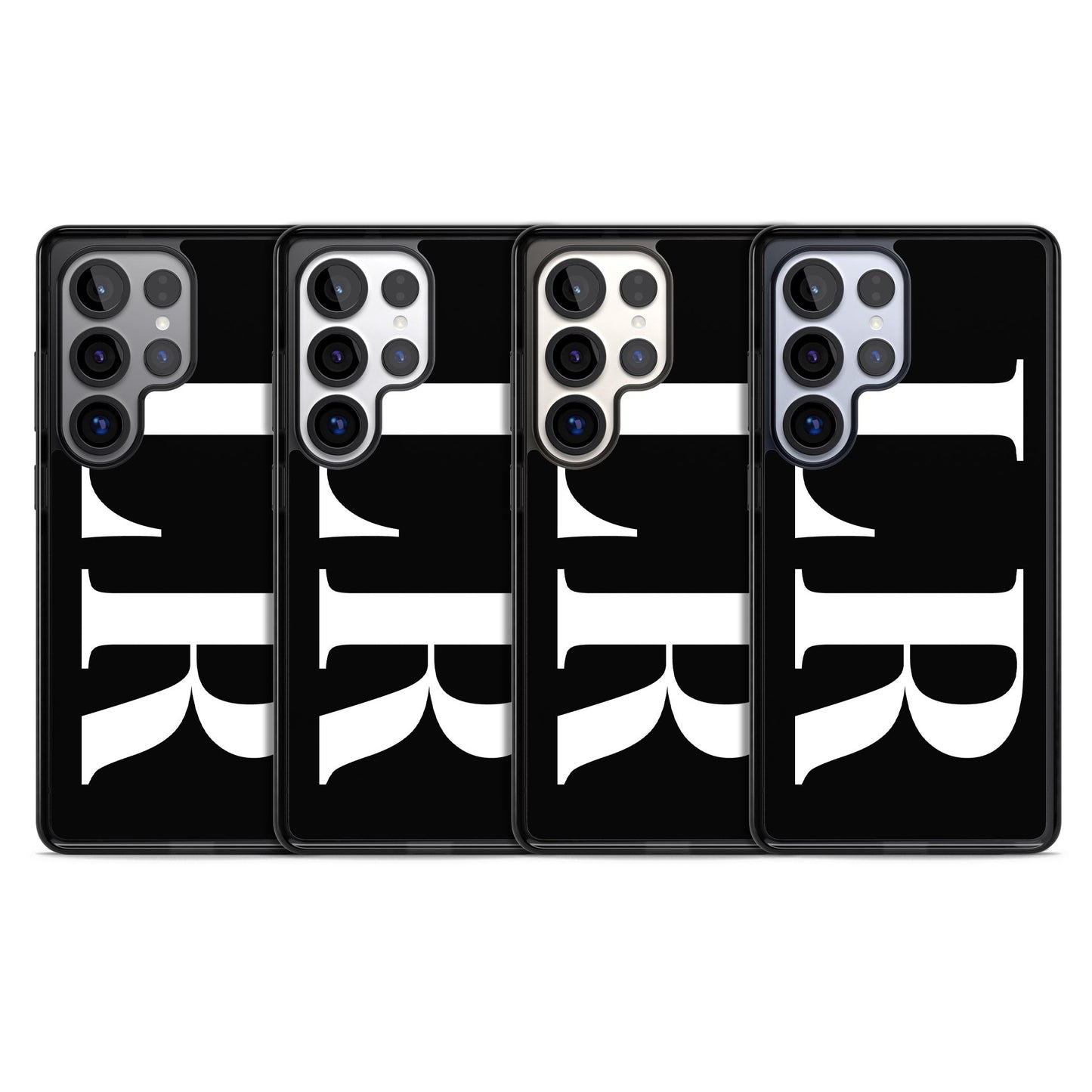 Lettres blanches et noires personnalisées