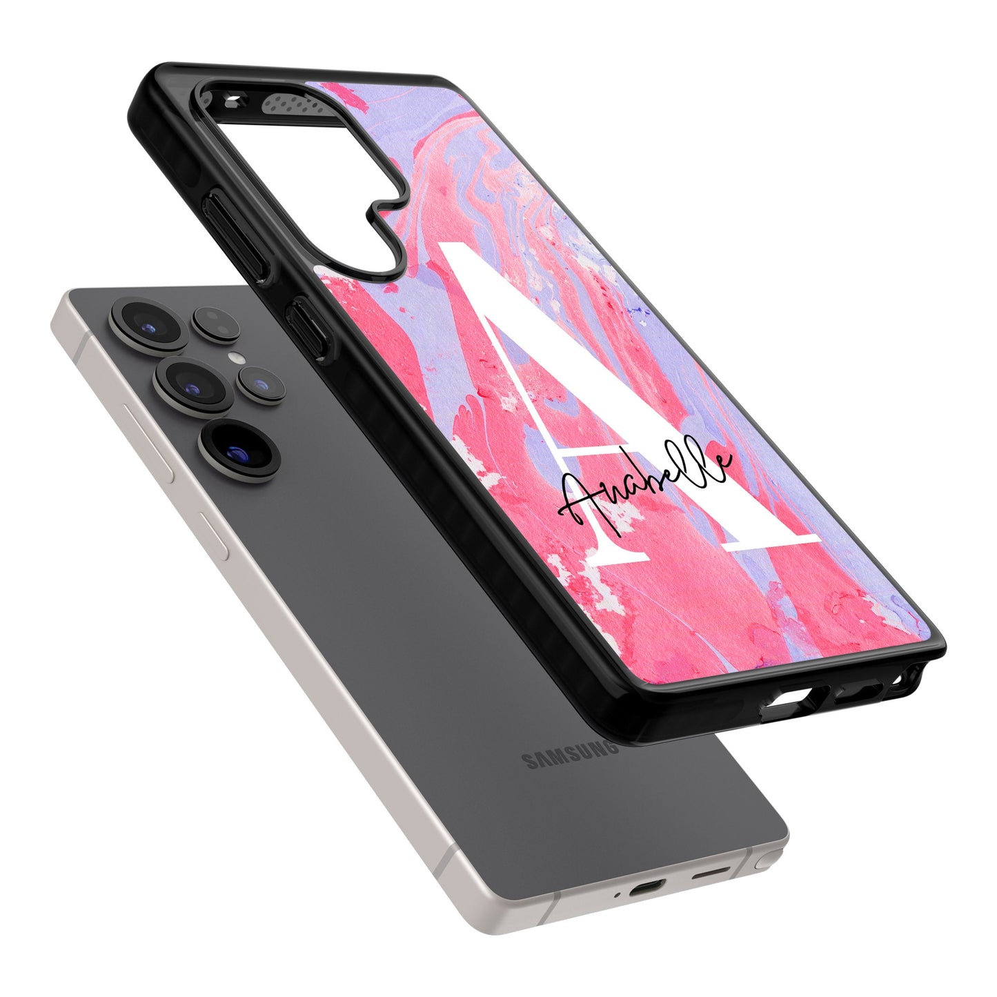 Personalised Pink & Purple Marble